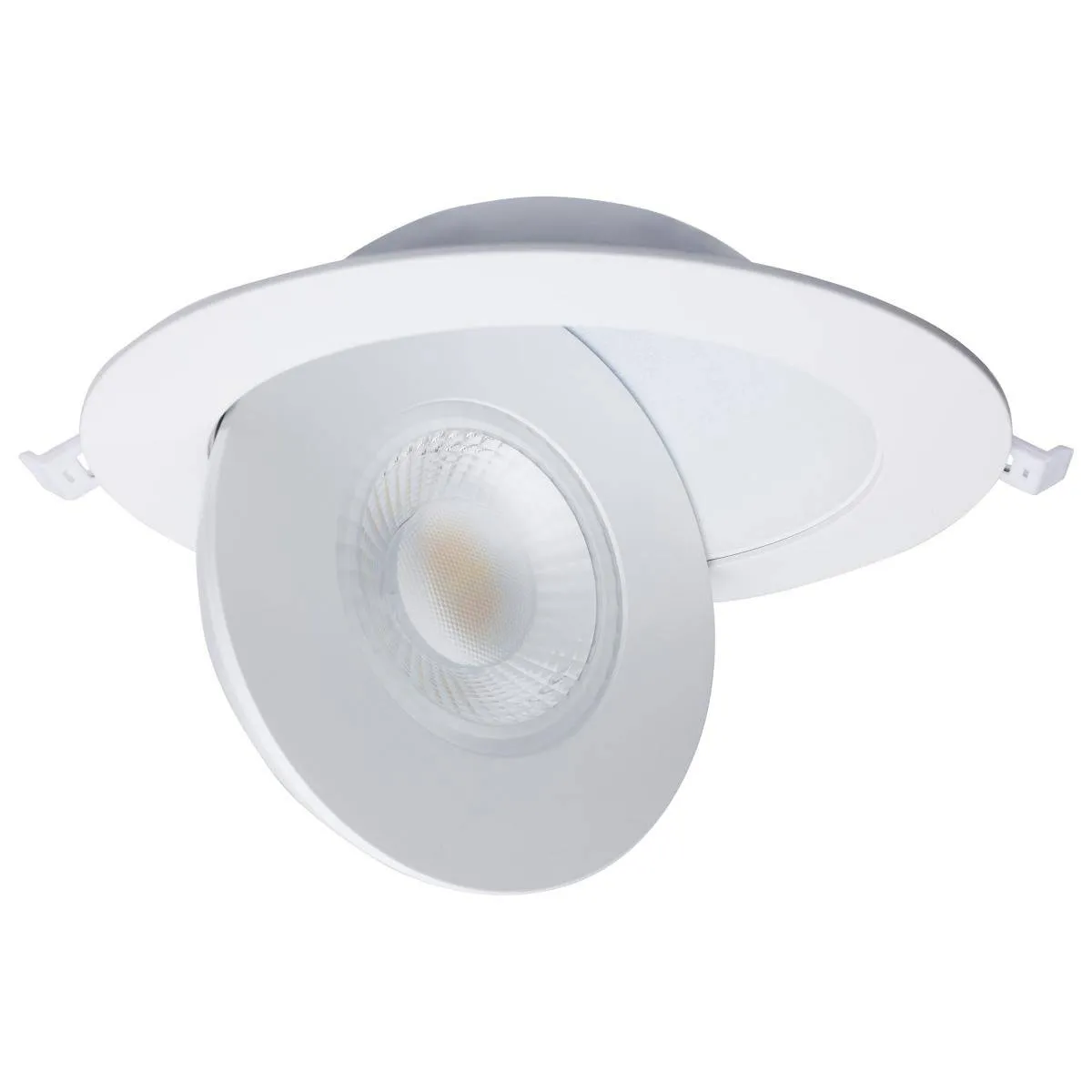 15 Watt; CCT Selectable; LED Direct Wire Downlight; Gimbaled; 6 Inch Round; Remote Driver; White