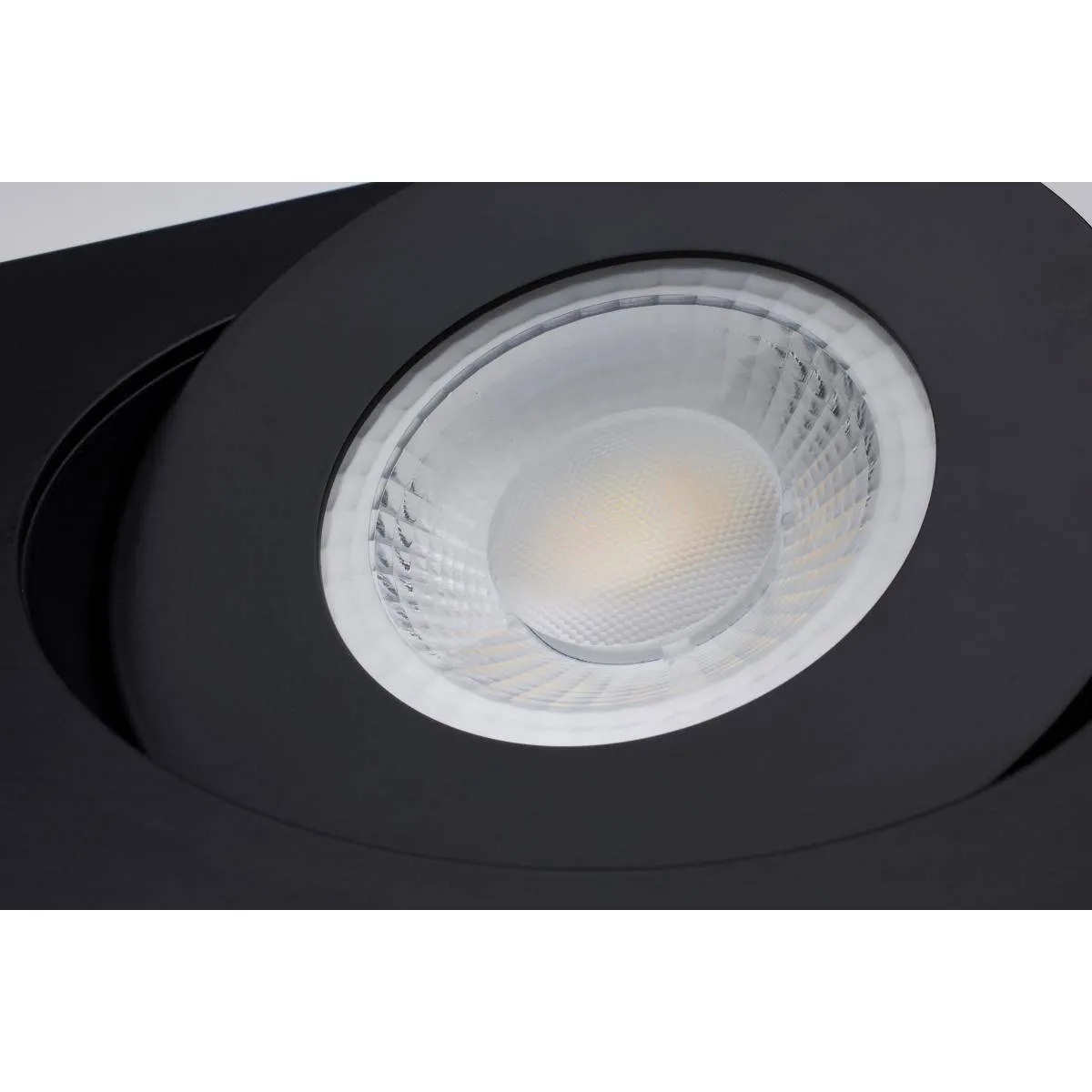 15 Watt; CCT Selectable; LED Direct Wire Downlight; Gimbaled; 6 Inch Square; Remote Driver; Black