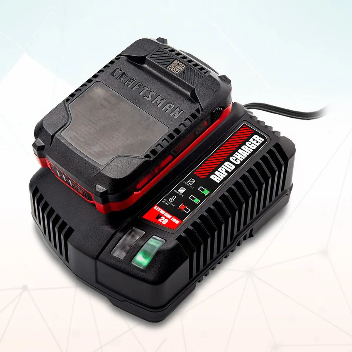 20V V20 Battery Charger CMCB104 for Craftsman V20 20V 6Ah CMCB206 4Ah CMCB204 5Ah CMCB205 9Ah CMCB209 2Ah CMCB202 CMCB201 V20 Lithium Battery Charger