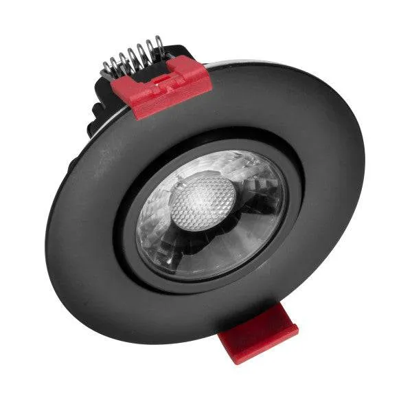 3-inch LED Gimbal Recessed Downlight in Black, 4000K