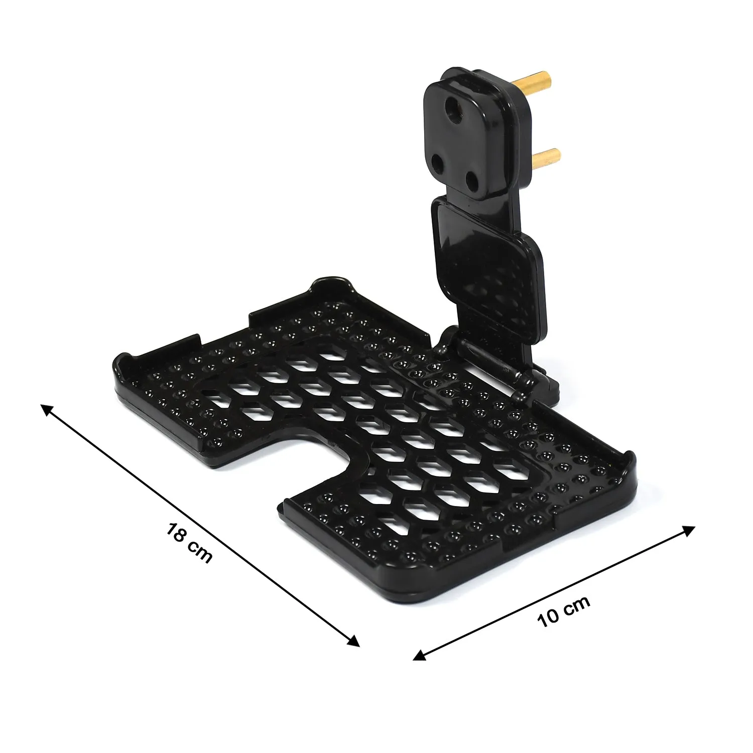 6496B  Multi-Purpose Wall Holder Stand for Charging Mobile Just Fit in Socket and Hang ( Black )