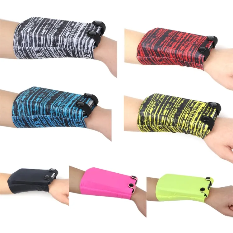 7 Inch Mobile Phone Outdoor Sports Wrist Bag Elastic Close-fitting Mini Arm Bag(Rose Red)