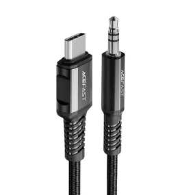 Acefast Lydkabel USB-C til 3.5mm Jackstik - 1.2m - Sort