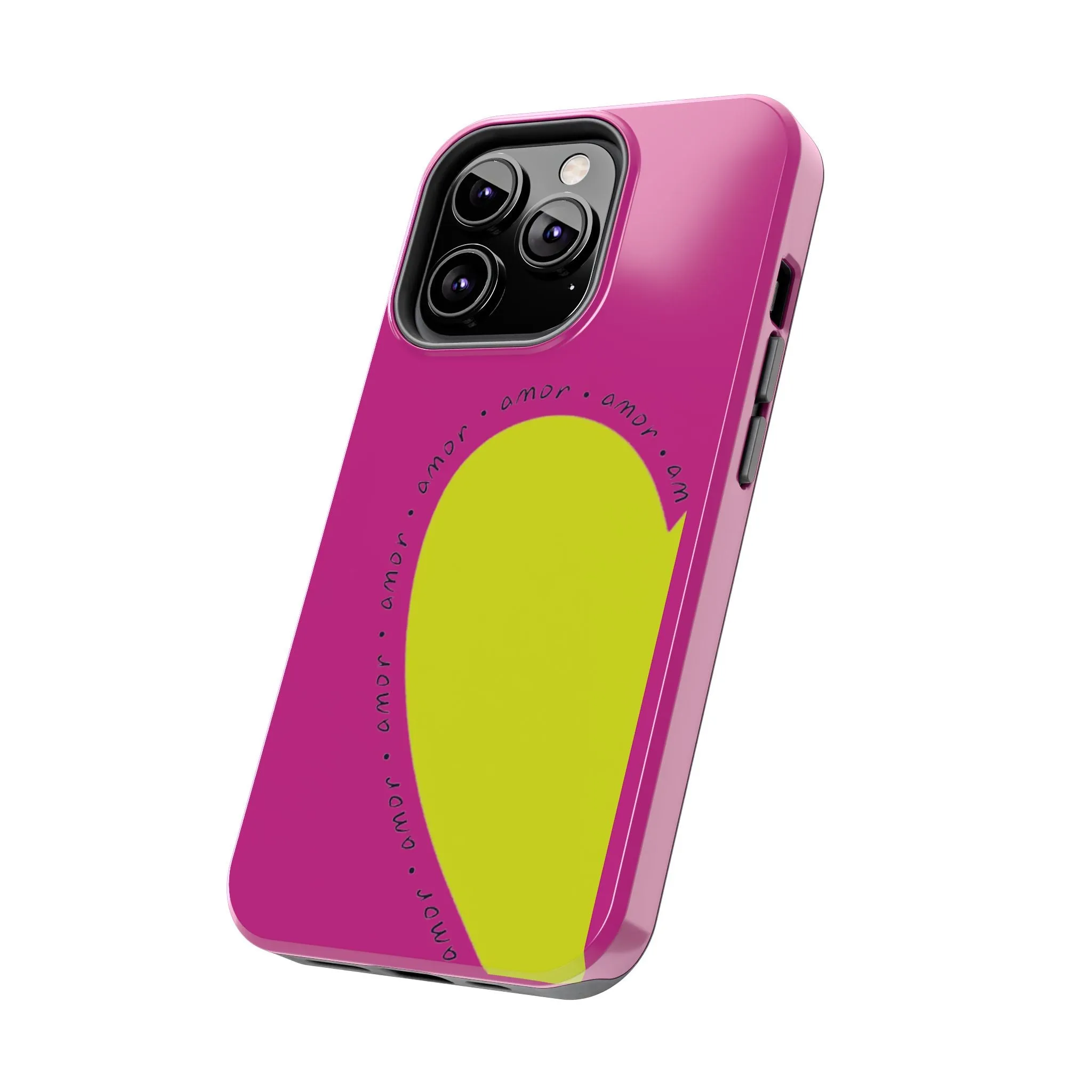 Amor Neon Heart Tough iPhone Cases