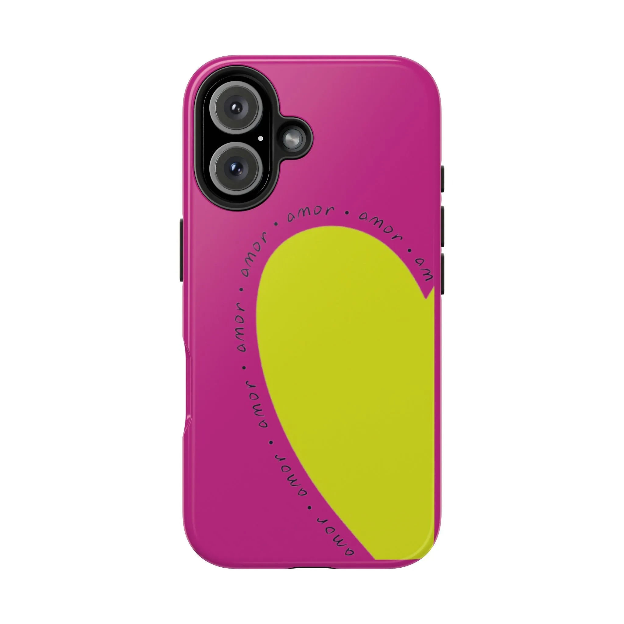 Amor Neon Heart Tough iPhone Cases