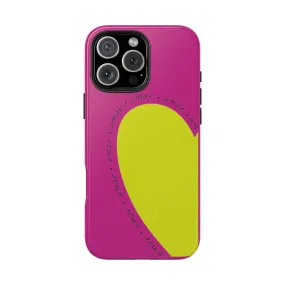 Amor Neon Heart Tough iPhone Cases