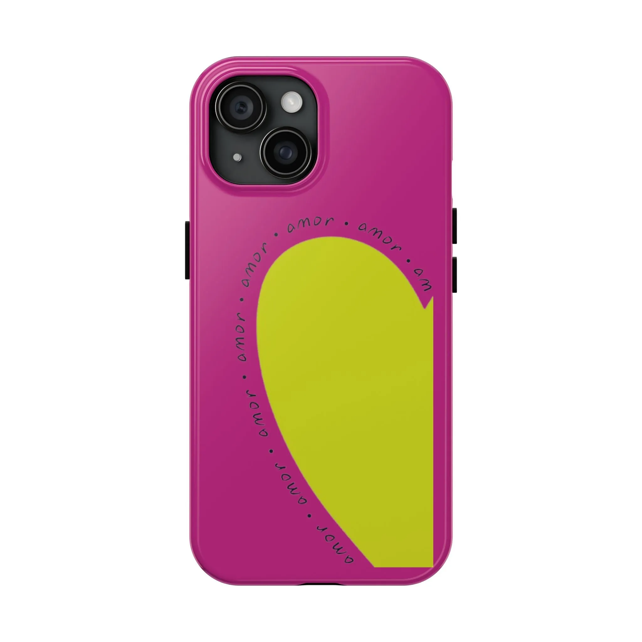 Amor Neon Heart Tough iPhone Cases