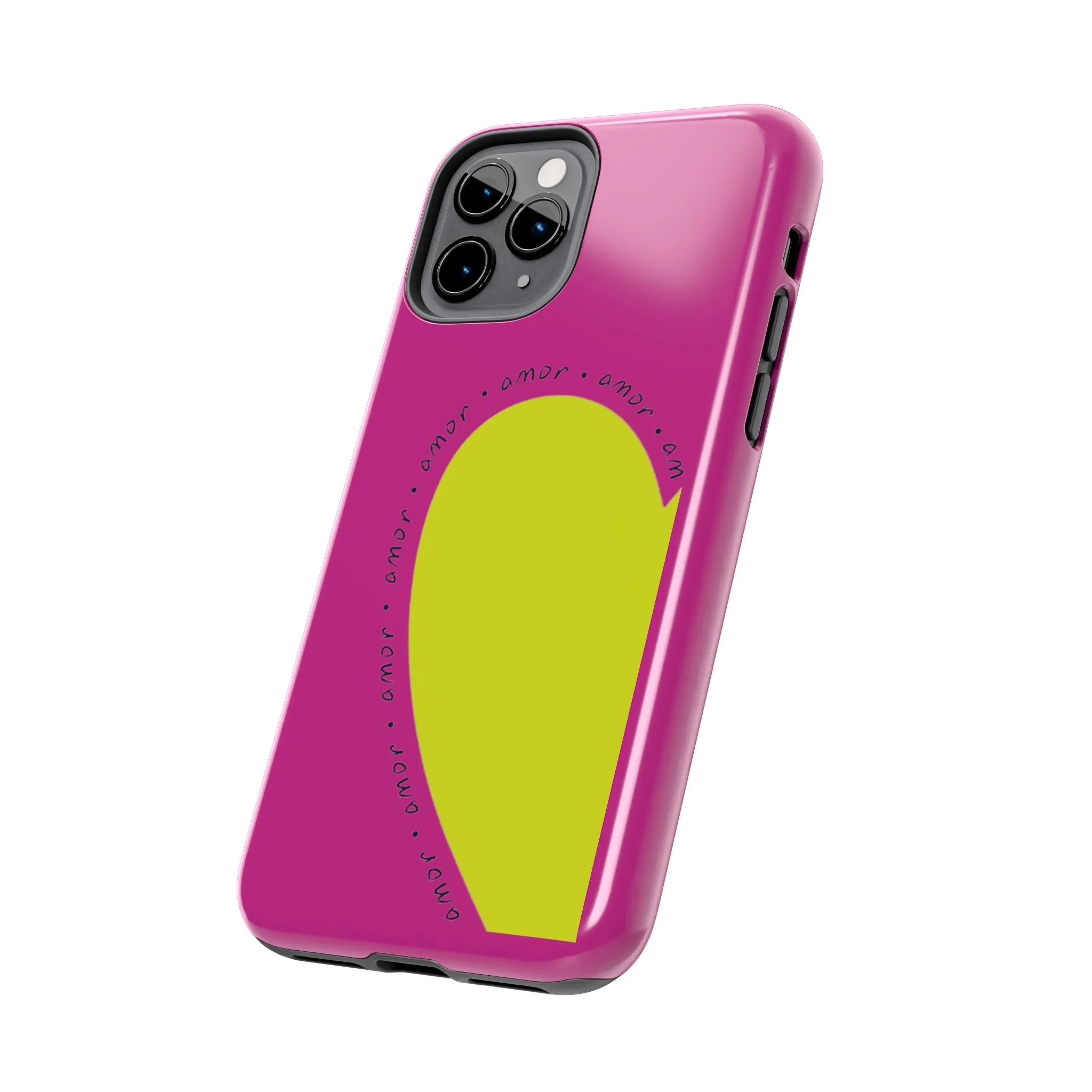 Amor Neon Heart Tough iPhone Cases