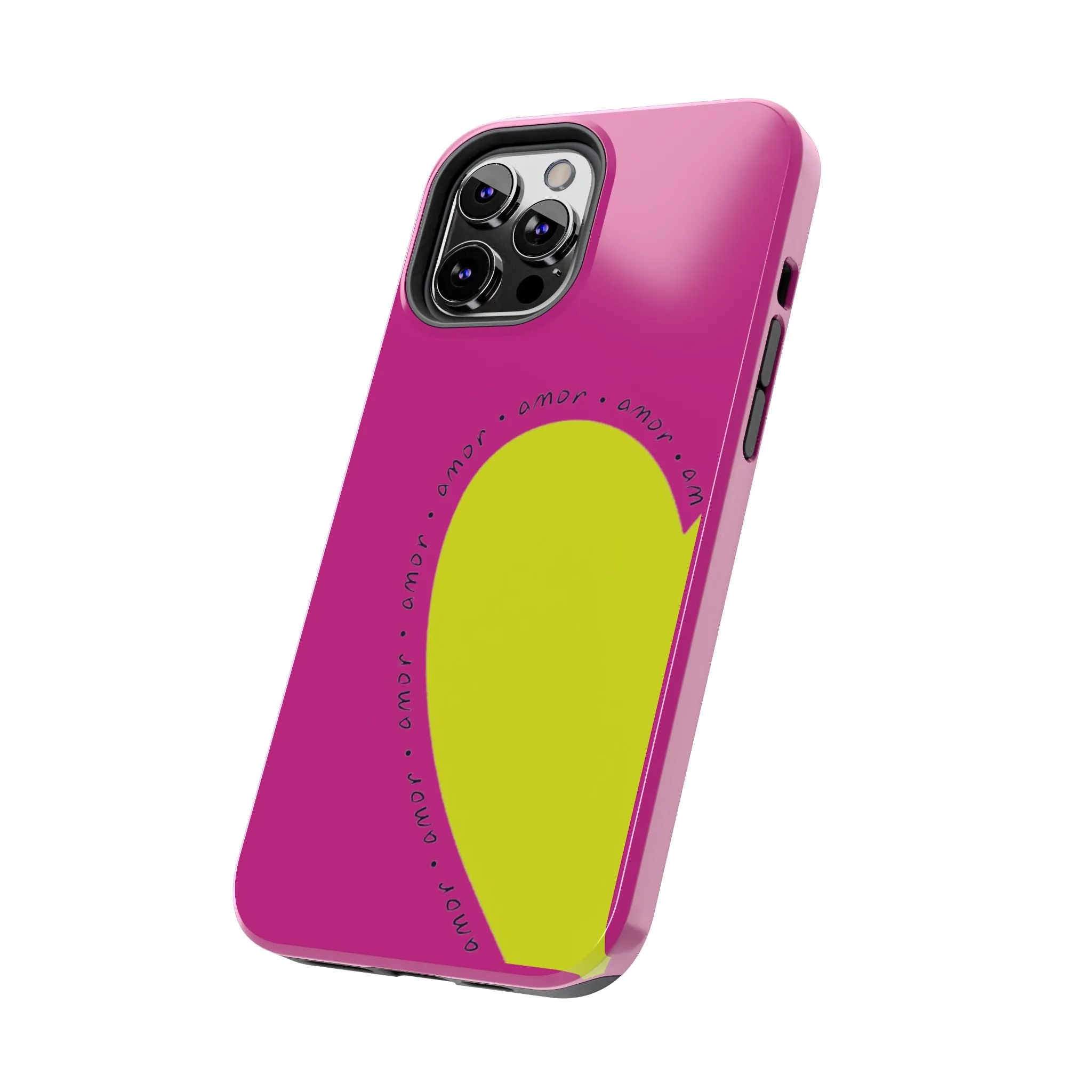 Amor Neon Heart Tough iPhone Cases