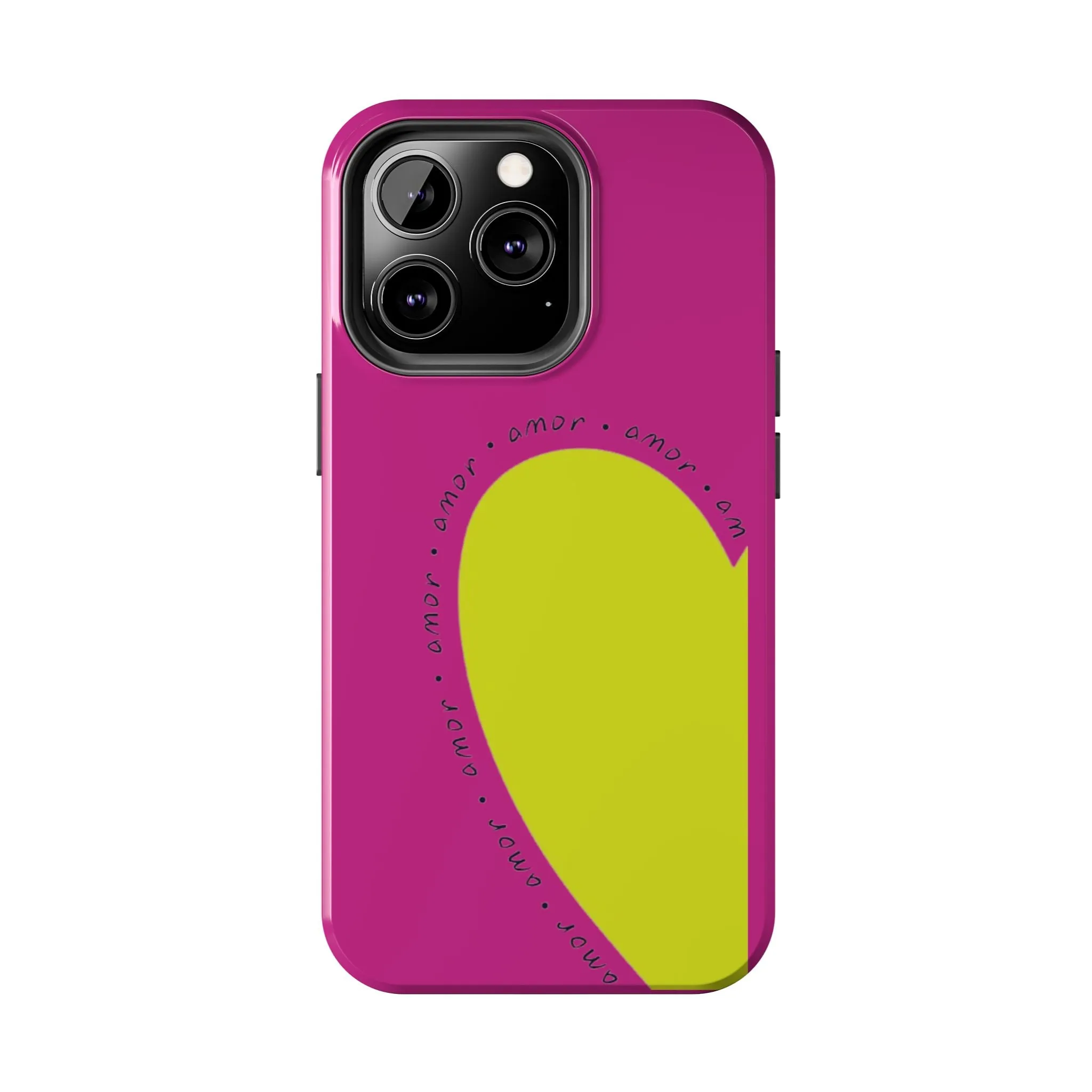 Amor Neon Heart Tough iPhone Cases