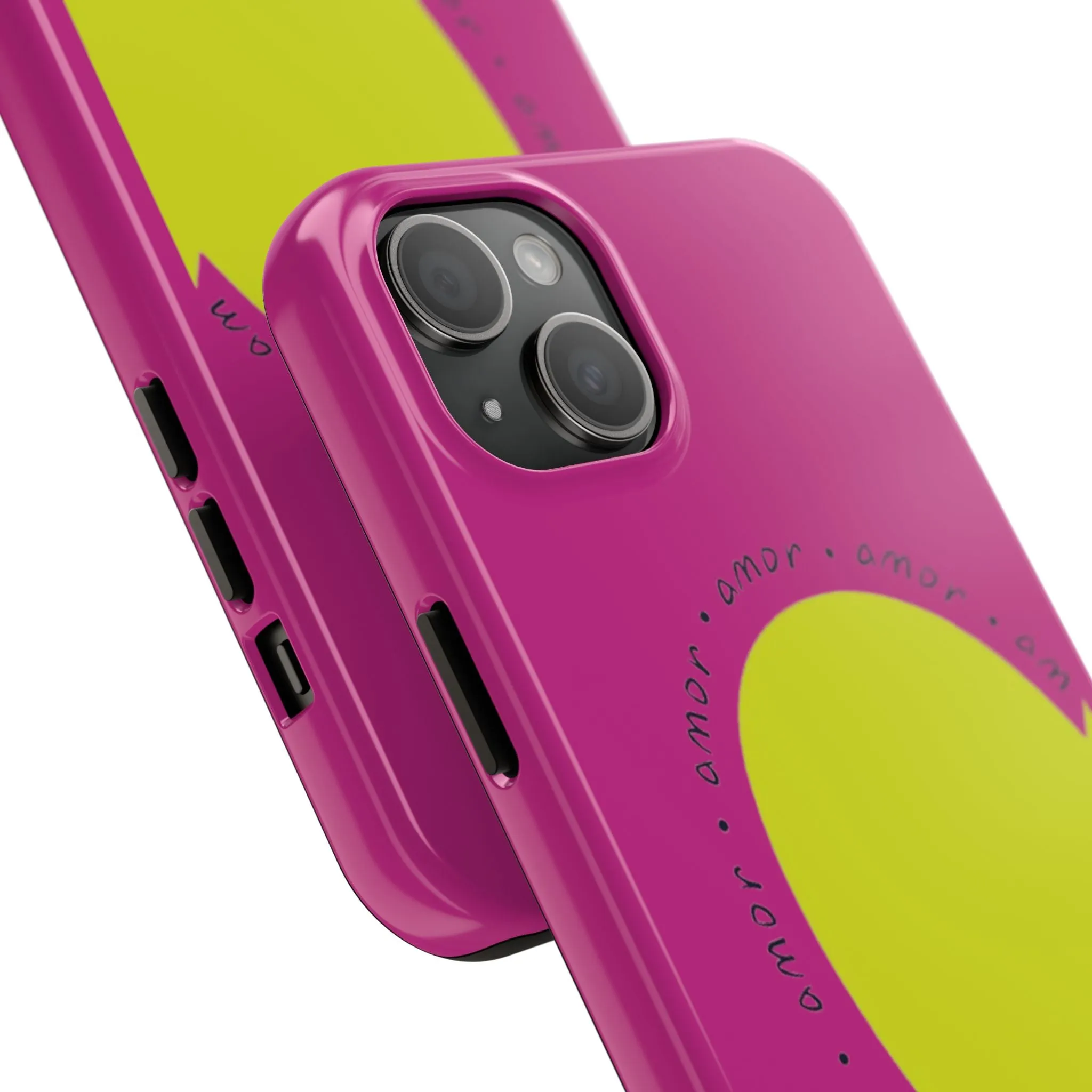 Amor Neon Heart Tough iPhone Cases