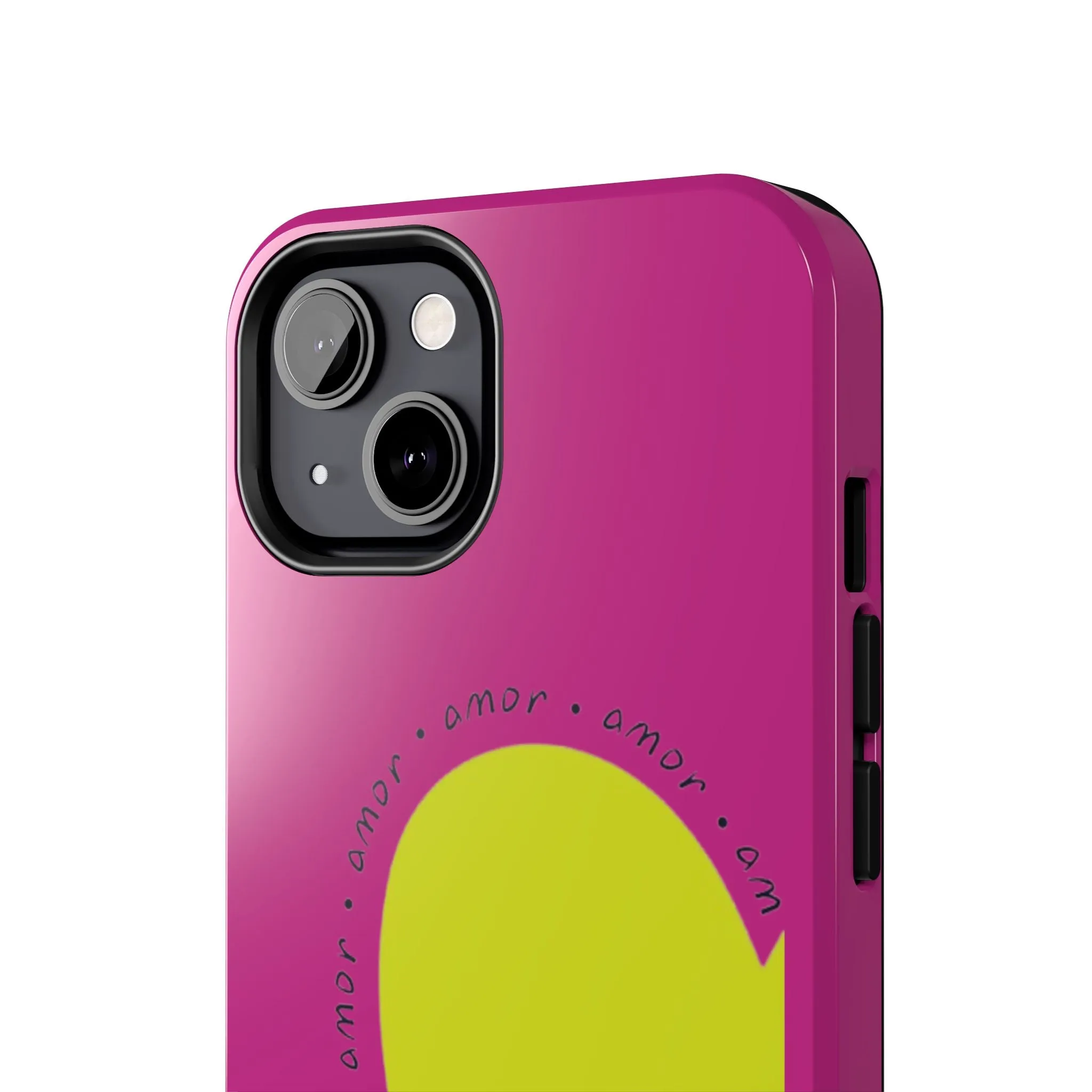 Amor Neon Heart Tough iPhone Cases