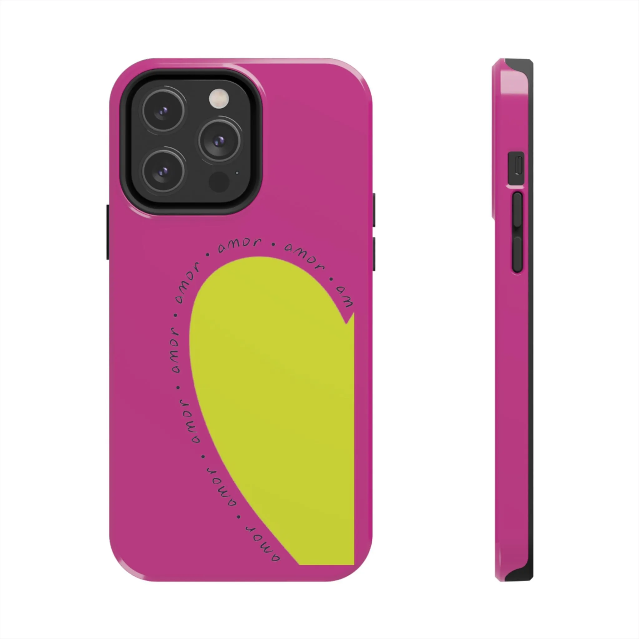 Amor Neon Heart Tough iPhone Cases