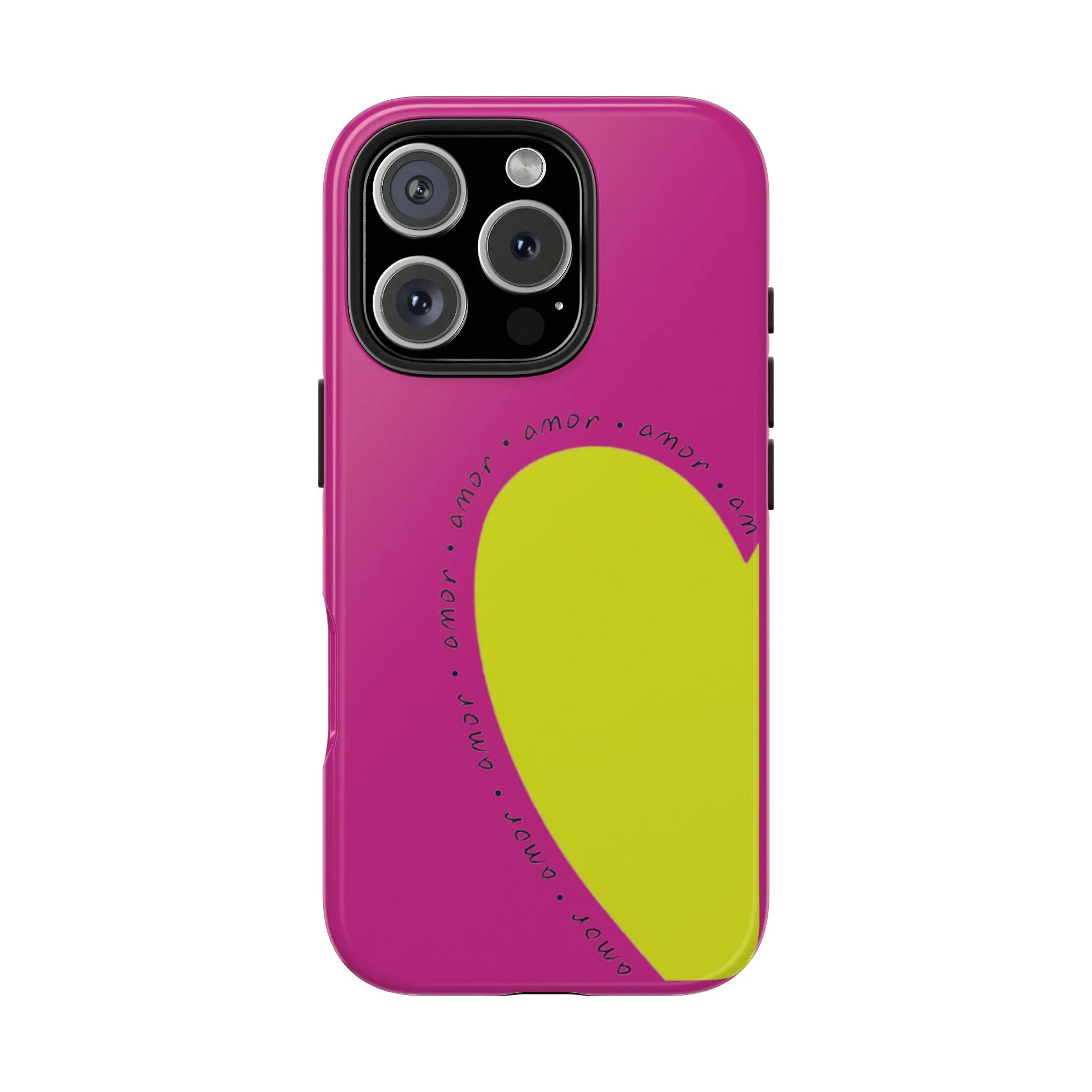 Amor Neon Heart Tough iPhone Cases