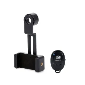 AmScope Smartphone Mount Kit for Compound Microscope with Bluetooth Remote