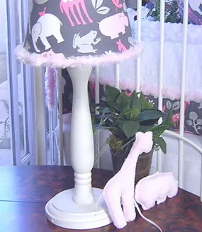 Animal Cookies Pink Lamp and Shade