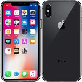 Apple iPhone X Black/Silver GSM Unlocked Smartphone 256GB - Space Gray Good Condition - Used