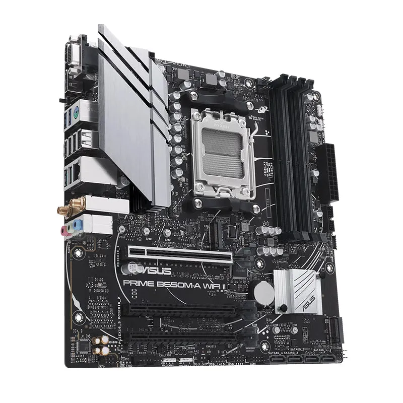 ASUS PRIME B650M-A WIFI II Micro ATX (mATX) AMD Motherboard | AMD AM5 Socket