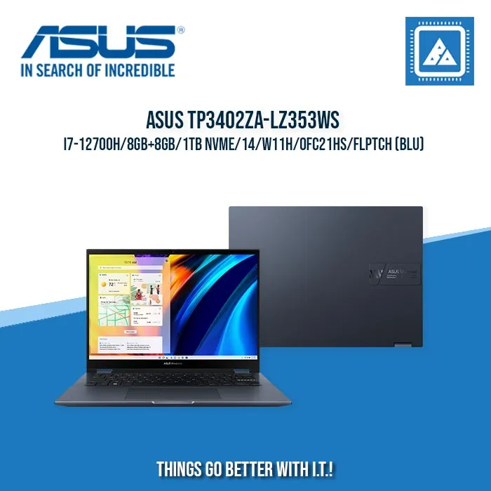 ASUS TP3402ZA-LZ353WS I7-12700H/8GB 8GB/1TB NVME | BEST FOR STUDENTS AND FREELANCERS LAPTOP