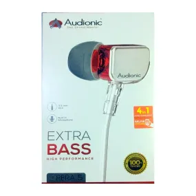 Audionic OPERA 5 Extra Bass High Performance Wired Handsfree - Silver