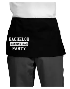 Bachelor Party Drinking Team Dark Adult Mini Waist Apron, Server Apron