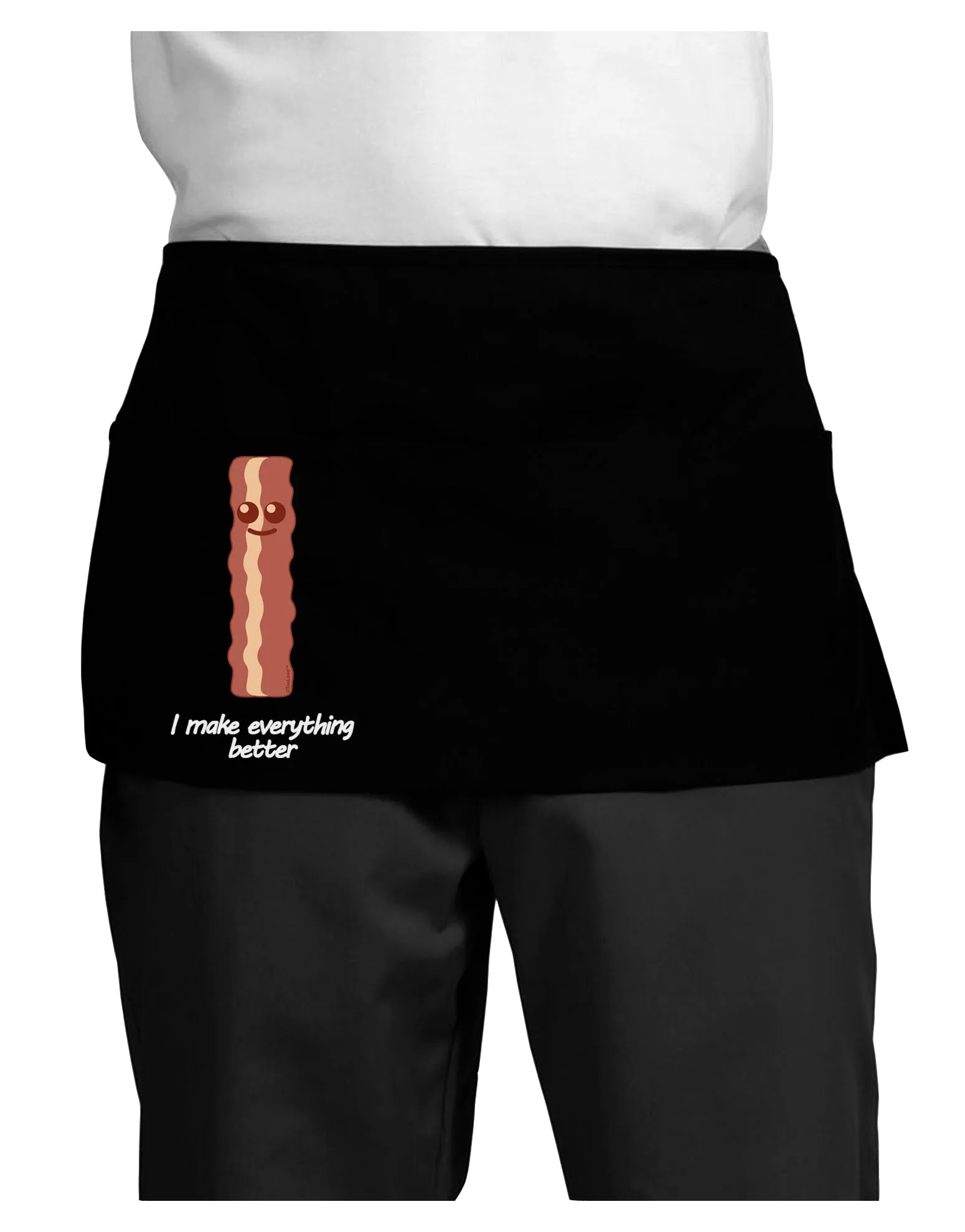 Bacon - I Make Everything Better Dark Adult Mini Waist Apron, Server Apron