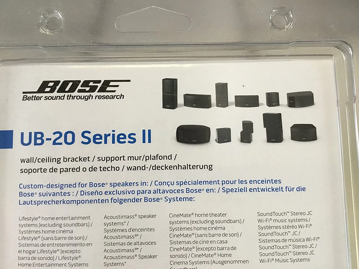 Bose UB-20 Series II Wall/Ceiling Bracket Black 722141-0010