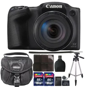 Canon PowerShot SX420 IS 20.0MP Built-In Wi-Fi Digital Camera Black with Accessories