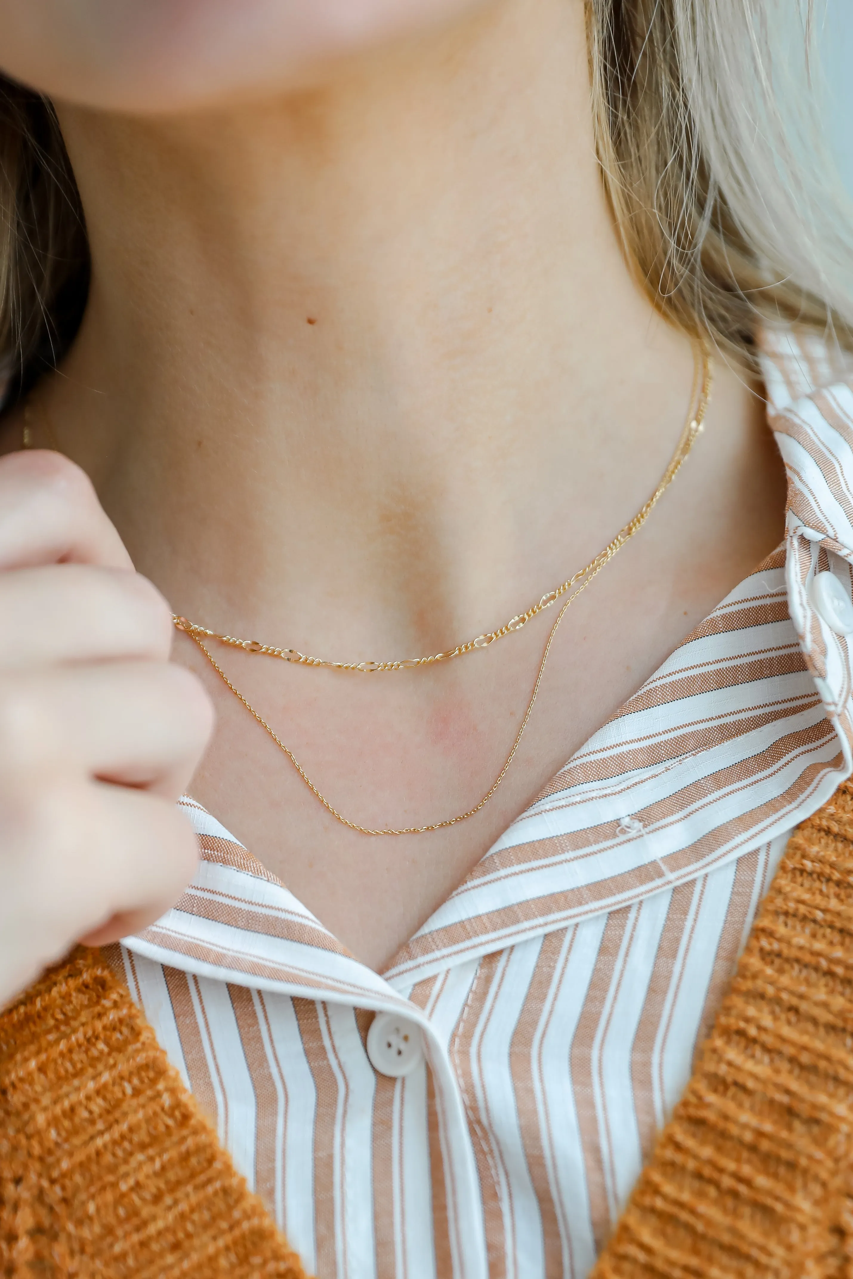 Carrie Gold Layered Chain Necklace