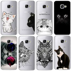 Coque For Samsung Galaxy S4 S5 S6 S7 Edge S8 Plus A3 A5 2016 2015 2017 prime J1 J2 J3 J5 J7 Case TPU Silicon Cover Cat Fundas