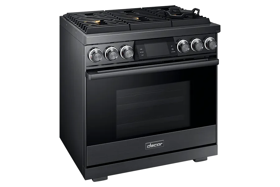 Dacor DOP36M96GPM 36" Pro Gas Range, Graphite Stainless Steel, Liquid Propane