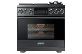 Dacor DOP36M96GPM 36" Pro Gas Range, Graphite Stainless Steel, Liquid Propane