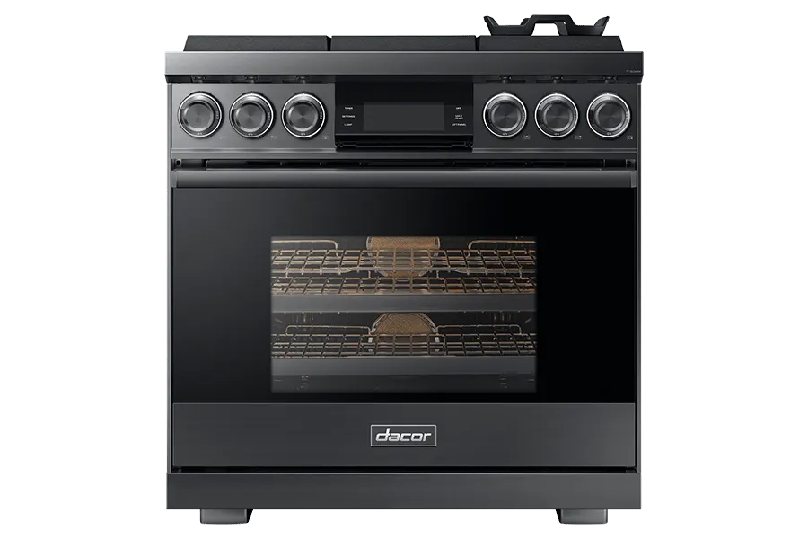 Dacor DOP36M96GPM 36" Pro Gas Range, Graphite Stainless Steel, Liquid Propane