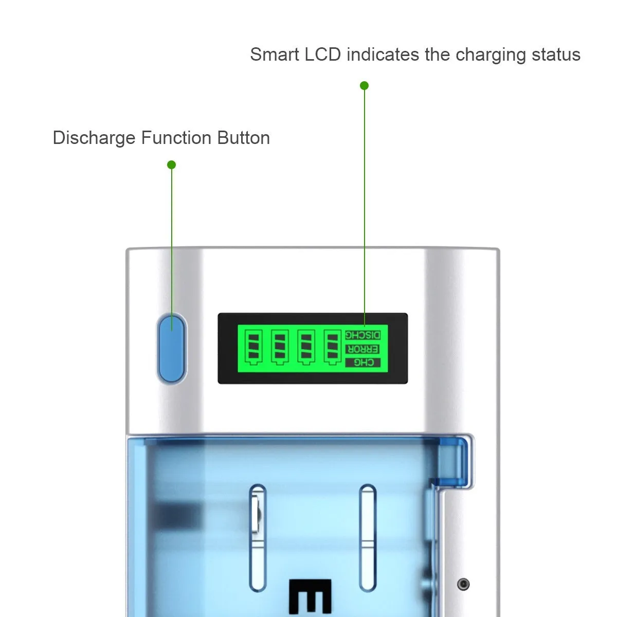 EBL 906 Smart Battery Charger with Rechargeable AA AAA C D Batteries Kit