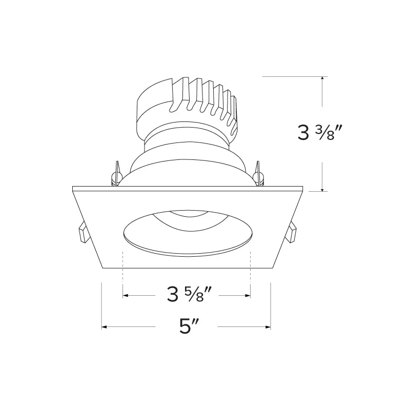 Elco EKCL4229 Pex 4" Square Adjustable Gimbal