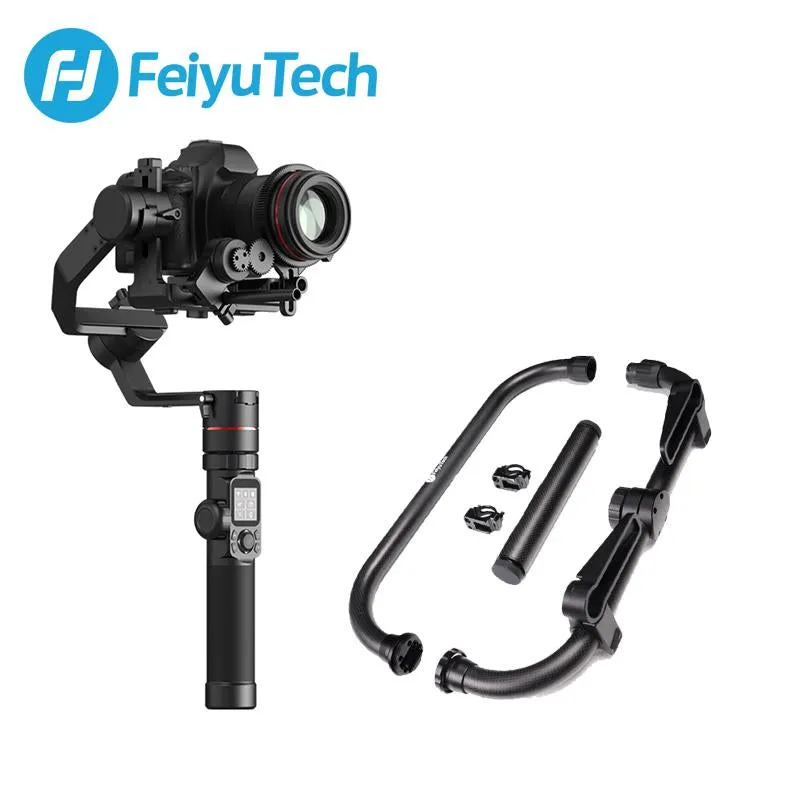 Feiyu AK4000 3-Axis Gimbal Stabilizer DSLRs Mirrorless Cameras, Single Handgrip Slanted