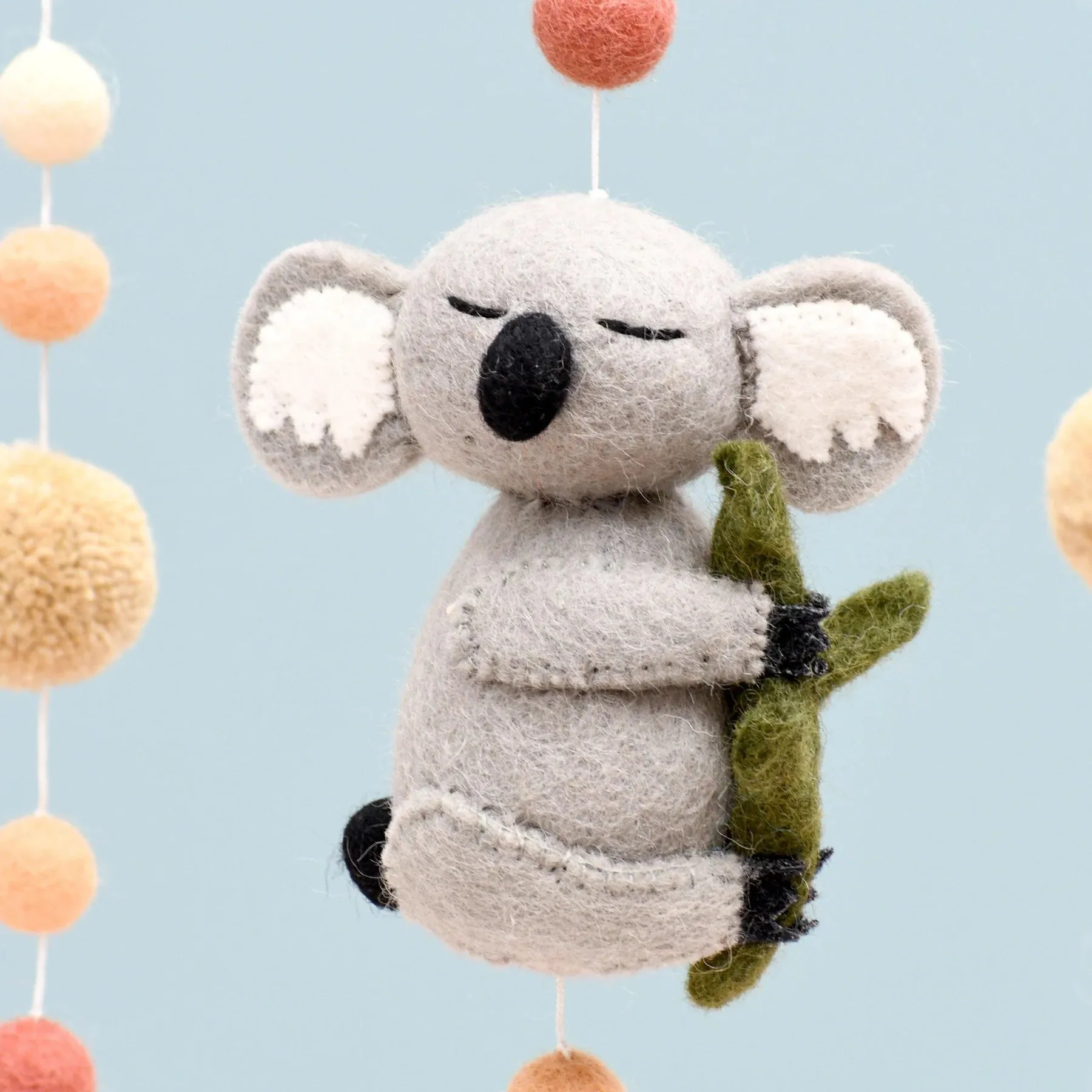 Felt Baby Cot Mobile - Sleeping Koala