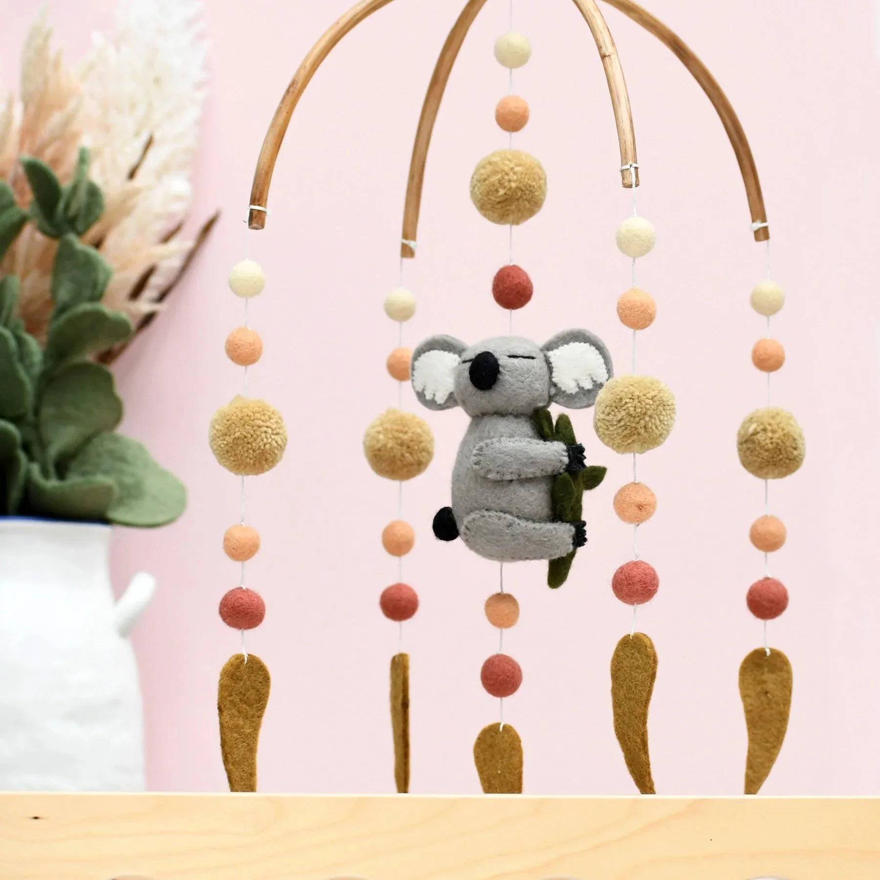 Felt Baby Cot Mobile - Sleeping Koala