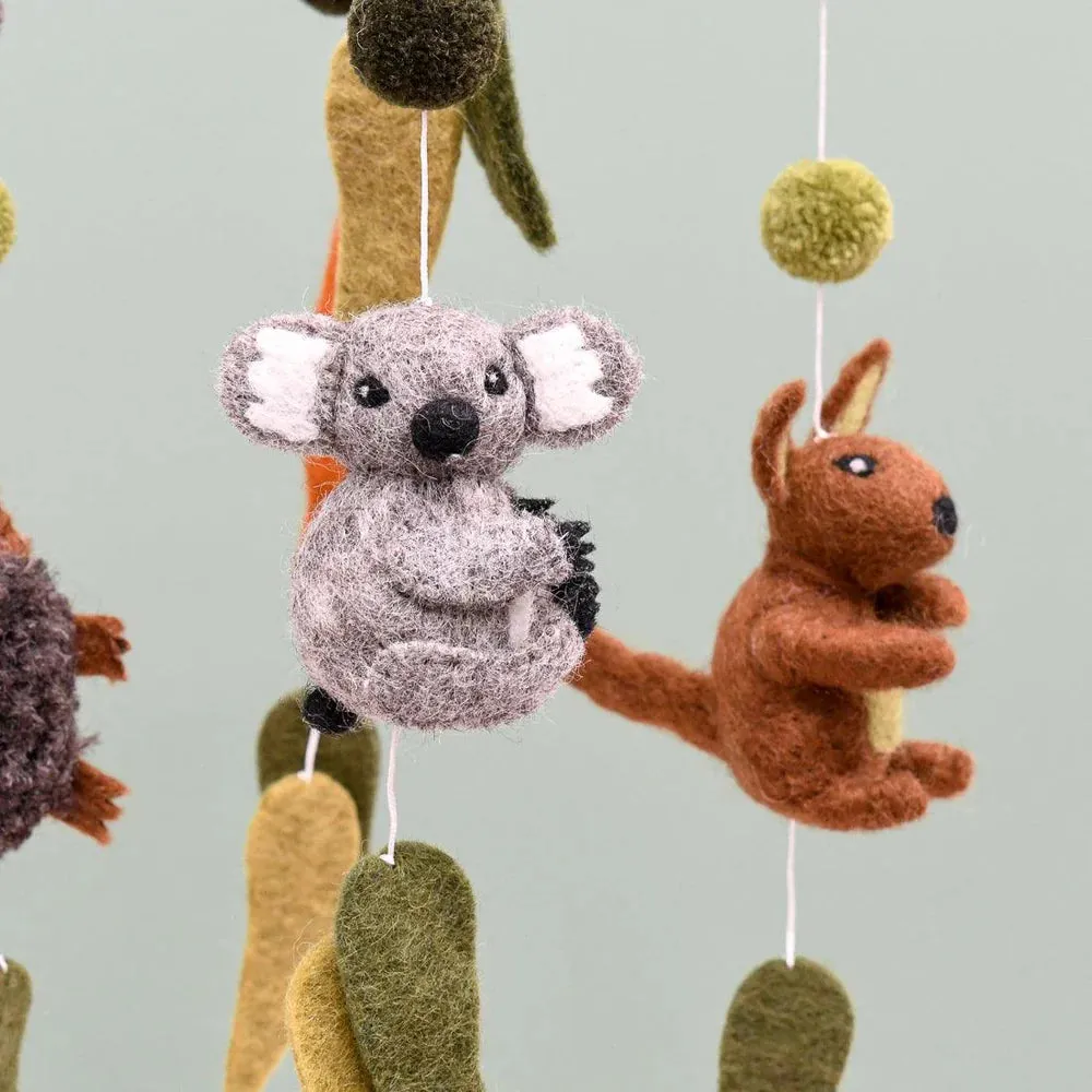 Felt Nursery Cot Mobile - Australian Animals