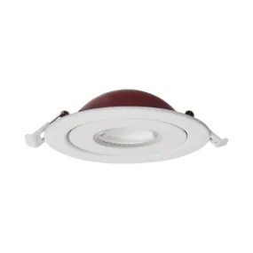 Fire Rated 4 Inch Canless LED Recessed Light, 650 Lumens, Selectable CCT, Adjustable Trim