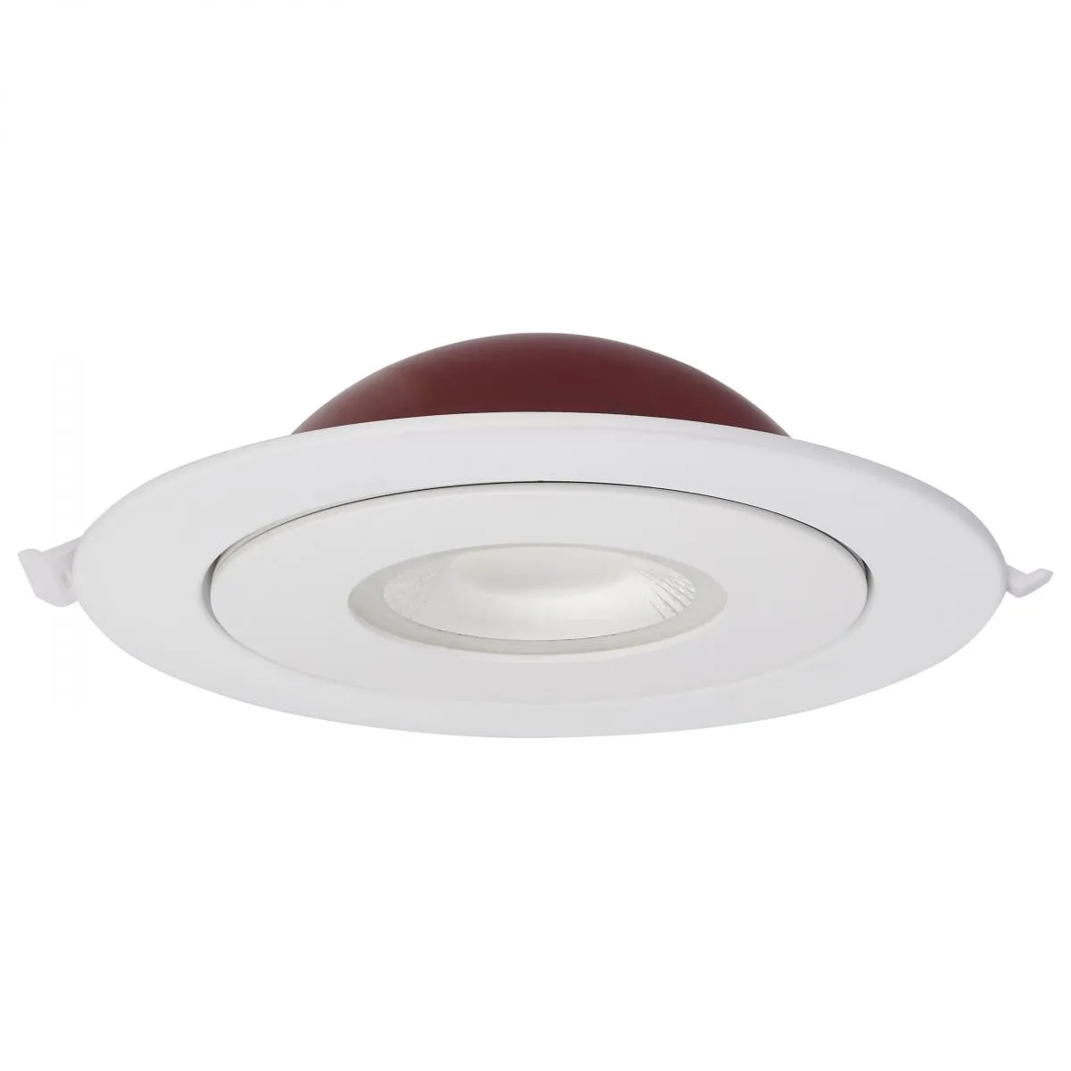 Fire Rated; 6 Inch Direct Wire Directional Downlight; Round Shape; White Finish; CCT Selectable