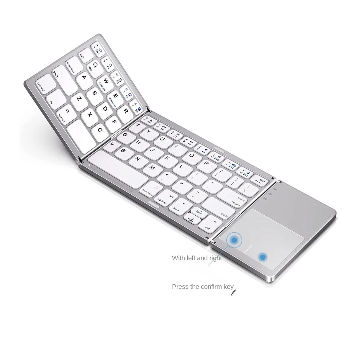 Folding keyboard bluetooth with touchpad portable slim phone tablet wireless keyboard for iphone samsung more smartphones