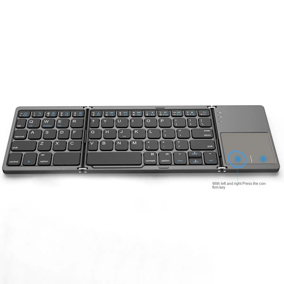 Folding keyboard bluetooth with touchpad portable slim phone tablet wireless keyboard for iphone samsung more smartphones