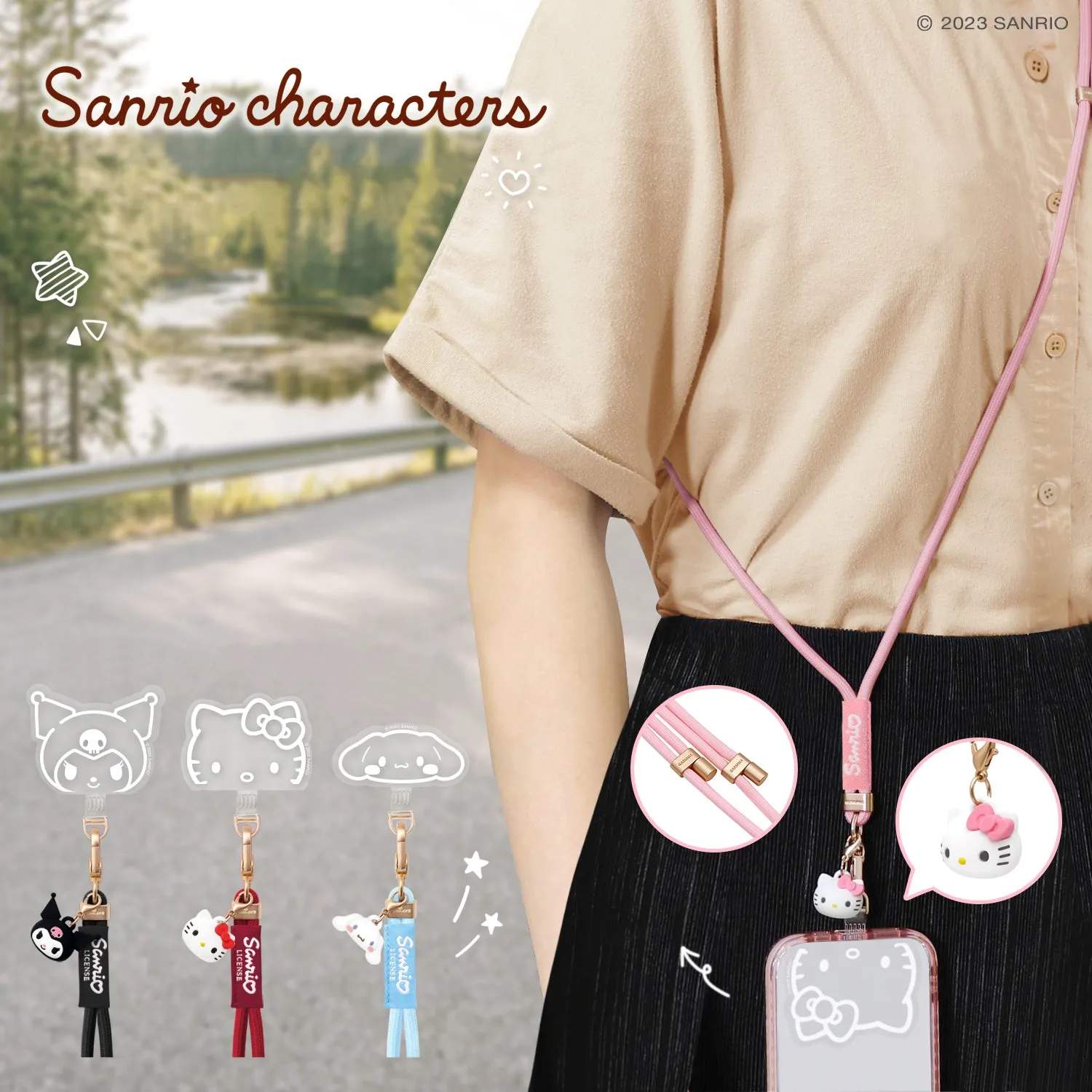 GARMMA Sanrio Doll Charm Phone Buckle Strap Adjustable Lanyard