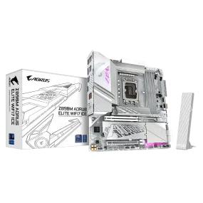 GIGABYTE Z890M AORUS ELITE WIFI7 ICE DDR5,LGA 1851 mATX Motherboard 白色主機板