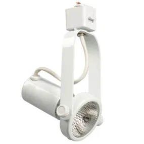 Gimbal Ring Track Head - White Finish, PAR20, 50W, Medium Base, 4-3/8" x 3-7/8" x 7-1/2", Non-Dimmable, Sleek Design