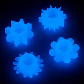 Glow in the Dark Stretchy Penis Ring 4 Pcs