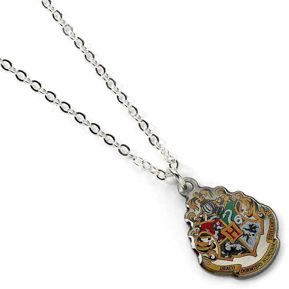 Harry Potter Silver Plated Necklace Hogwarts Charm