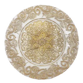 Henna - Glass Charger Plate in Gold (Item # 0294)