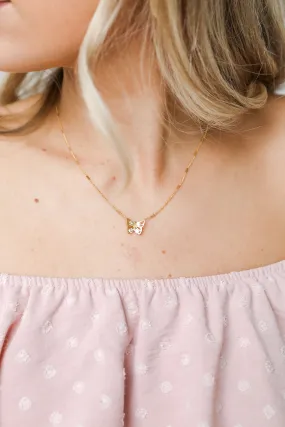 Jessie Gold Butterfly Necklace